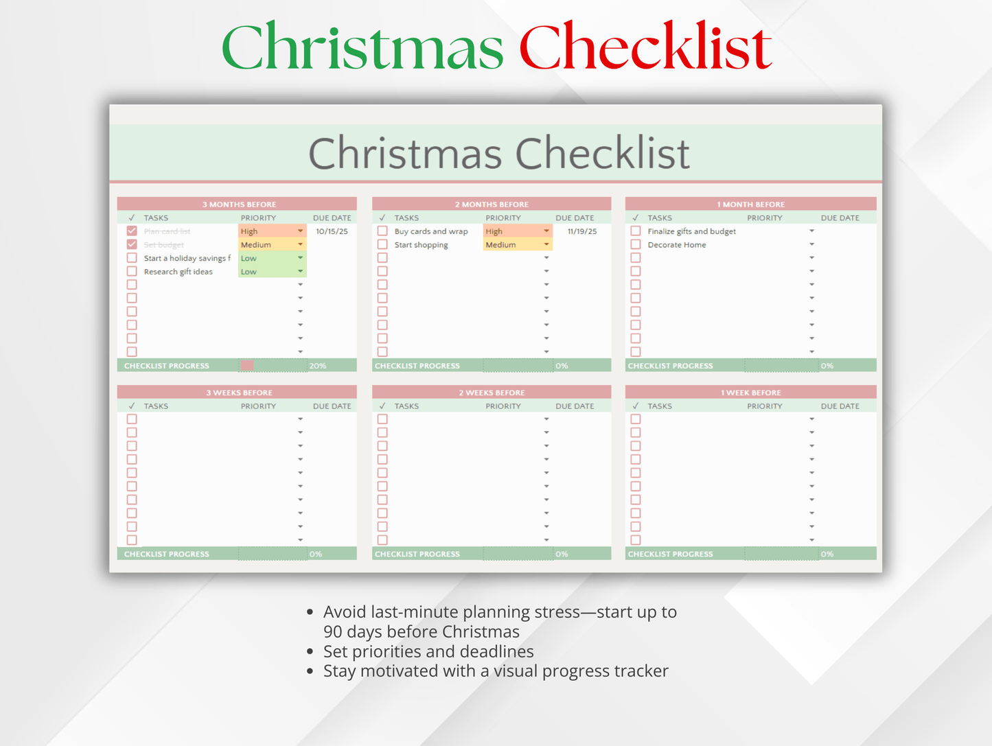 Christmas Planner - Gifts Tracker & Budget