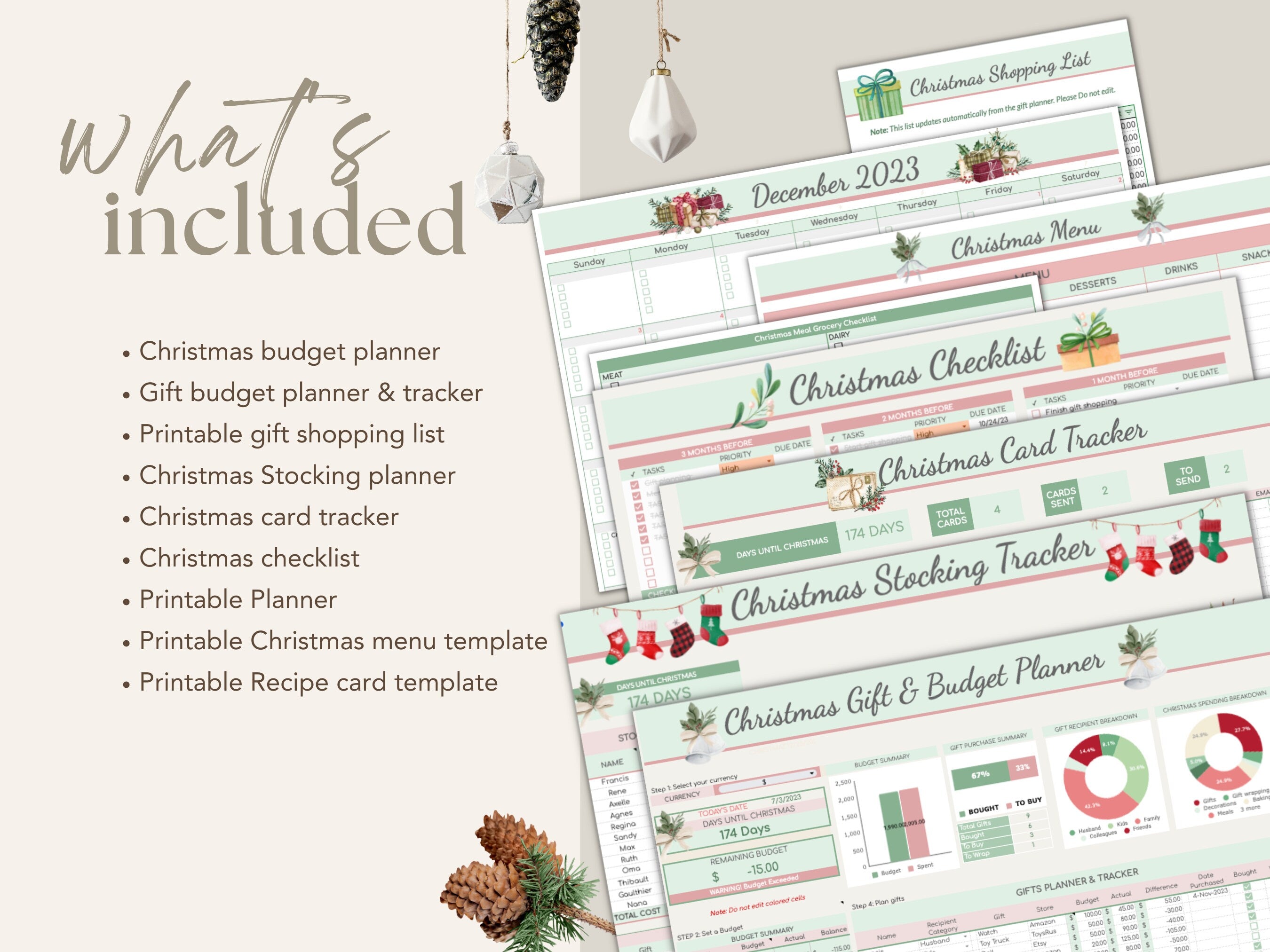 Christmas Planner - Gifts Tracker & Budget