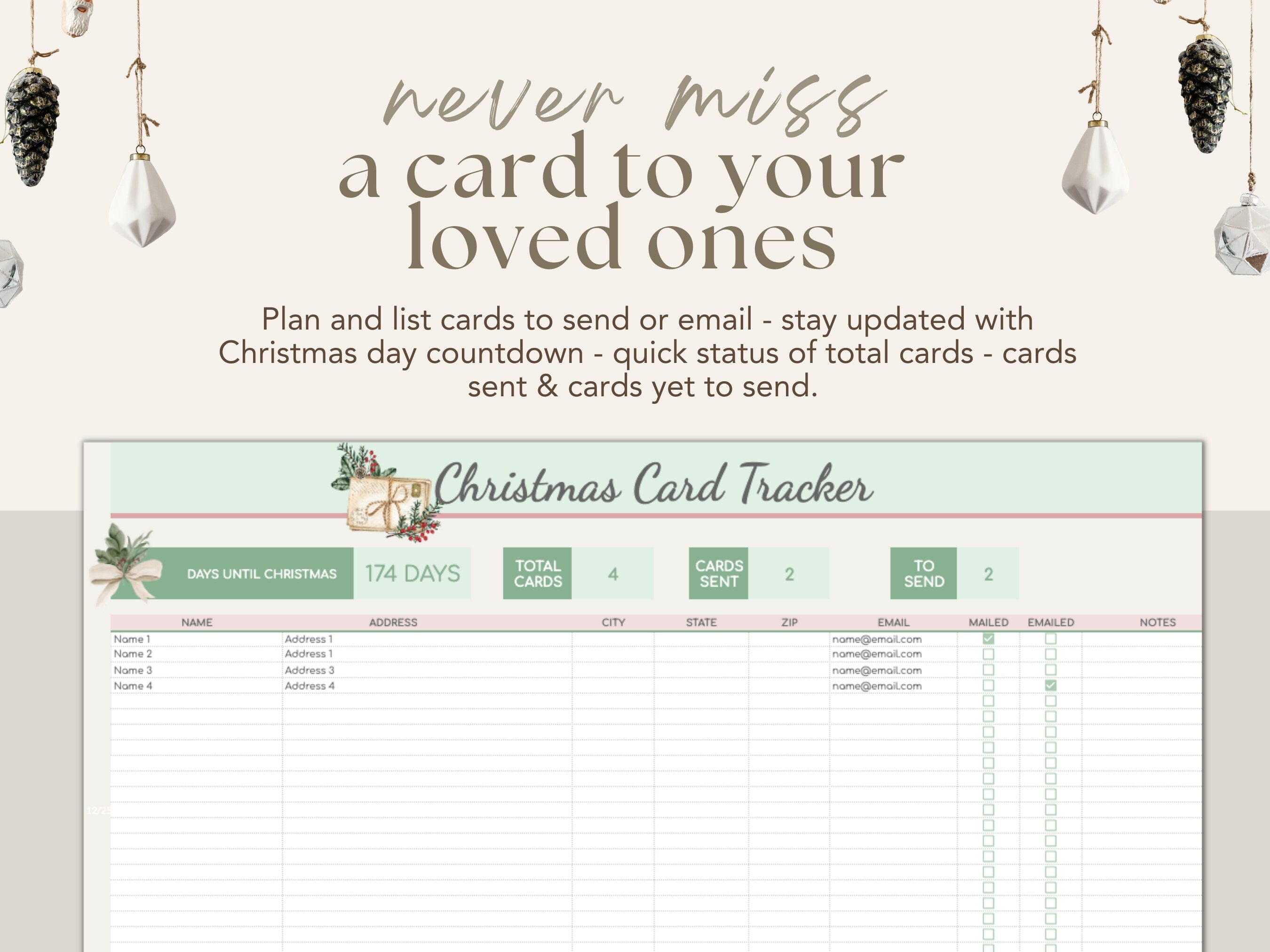 Christmas Planner - Gifts Tracker & Budget