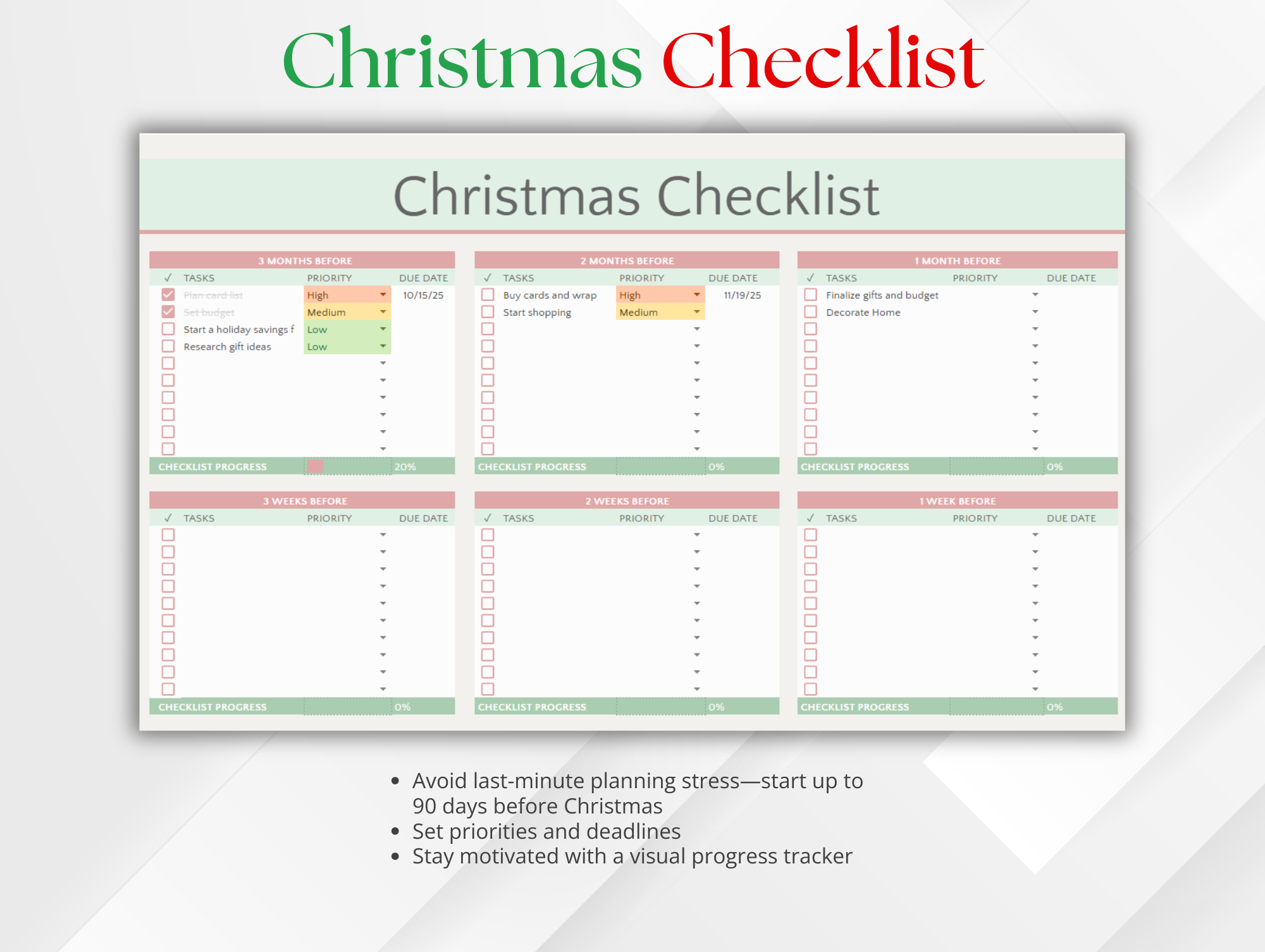 Christmas Planner - Gifts Tracker & Budget